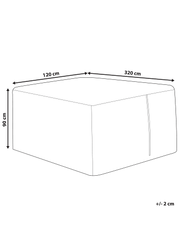 Beliani Schutzhülle CHUVA in Grau - (W) 320 x (H) 90 x (L) 120 cm
