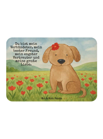 Mr. & Mrs. Panda Kühlschrankmagnet Hund Dame Design mit Spruch in Weiß