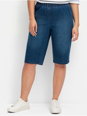sheego Bermudas in blue denim