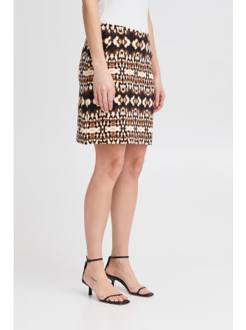 ICHI Rock IHKATE A-shape in Brown Ikat aop