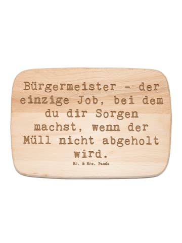 Mr. & Mrs. Panda Frühstücksbrett Spruch Bürgermeister Job mit Sp... in Transparent