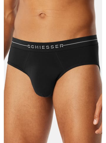 Schiesser Rio Slip / Unterhose Cotton Flex in Blau / schwarz