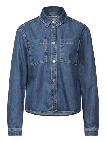 Street One Langarmbluse in medium blue clean