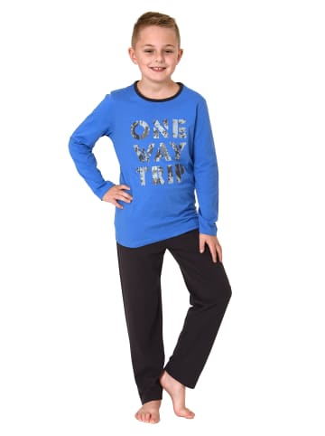 NORMANN Pyjama langarm und - 74124 in blau