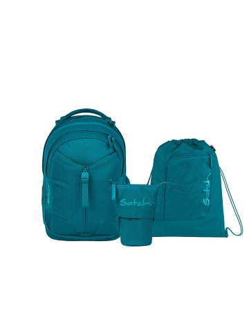 Satch Schulrucksack-Set MATCH "Deep Petrol" 3-teilig in Blau