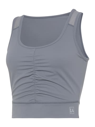 LASCANA ACTIVE Crop-Top in blau-grau