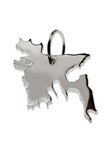 Schmuckador Bangladesh Anhänger mit Brillant 0,015ct 925 Silber in silber