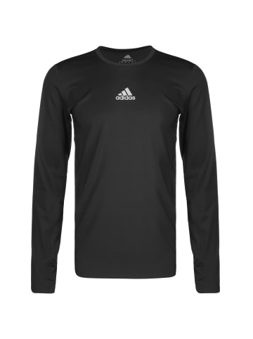 adidas Performance Longsleeve Techfit in schwarz / weiß