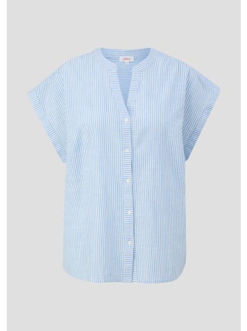 s.Oliver Bluse kurzarm in Blau