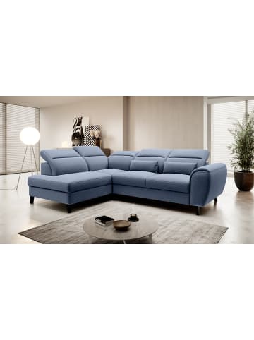 MF Design Nobel Recamiere Links in Blau -  (L) 265 x (B) 265 x (H) 100 cm