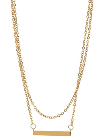 Adeliás Damen Halskette aus Edelstahl 43 cm in gold