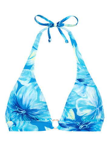 s.Oliver Triangel-Bikini-Top in türkis bedruckt