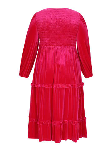 NAEMI Women Plus Size Dress in rose red