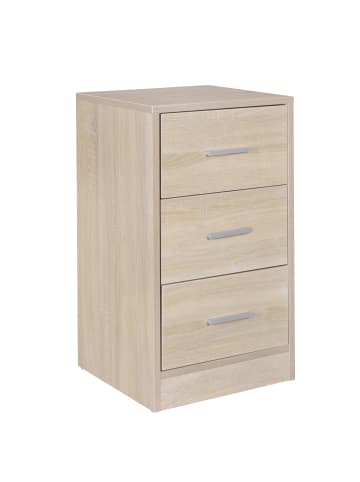 FineBuy Nachttisch in Grau / Spanplatte / 38x35x68