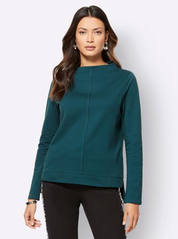 creation L Langarmshirt in petrol