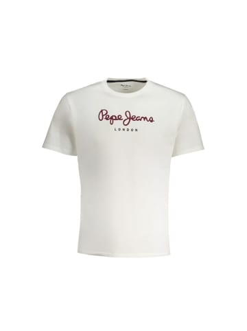Pepe Jeans Weißes Baumwoll-T-Shirt