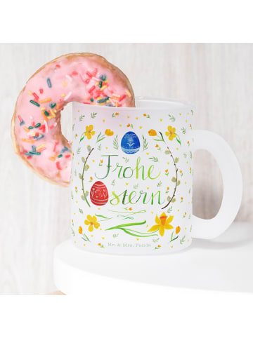 Mr. & Mrs. Panda Kaffeetasse Ostern Frohe Ostern mit Spruch in Transparent