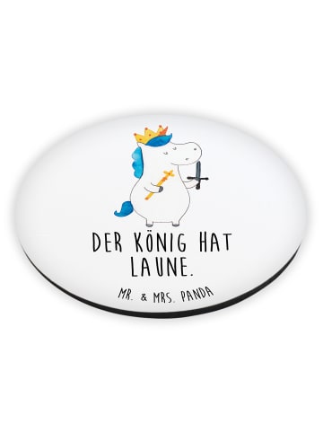 Mr. & Mrs. Panda magnet Einhorn König mit Schwert mit Spruch in Weiß