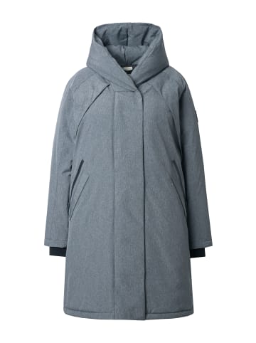 Ulla Popken Mantel in dunkelgrau melange