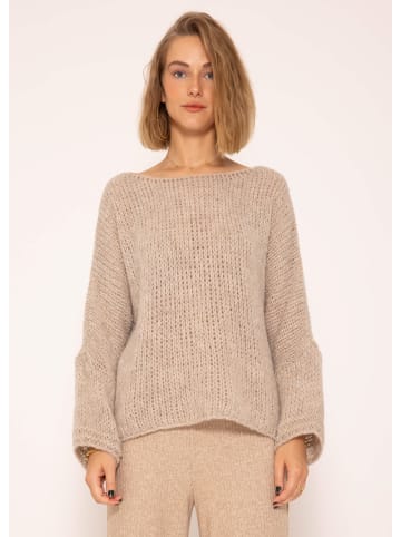 SASSYCLASSY Oversize Strick-Pullover in Beige