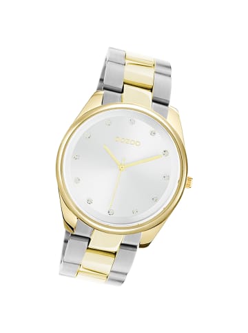 Oozoo Analog-Armbanduhr Oozoo Timepieces silber-gold mittel (ca. 38mm)