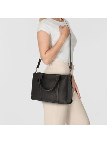 Cowboysbag Oily Cow Schultertasche Leder 37 cm in black