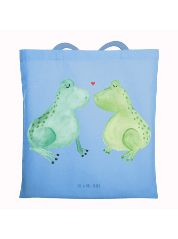 Mr. & Mrs. Panda Tragetasche Frosch Liebe ohne Spruch in Sky Blue