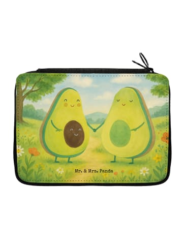 Mr. & Mrs. Panda Mäppchen Avocado Pärchen Design ohne Spruch in Weiß