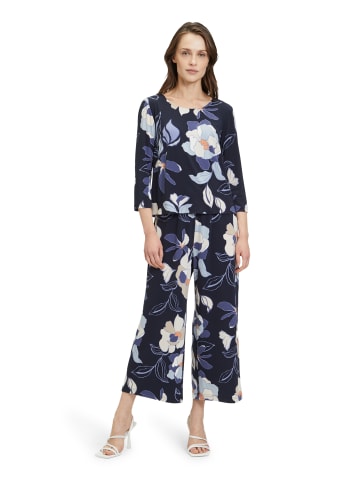 Betty Barclay Jumpsuit mit 3/4 Arm in Blau/Weiß