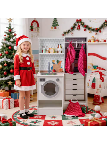 COSTWAY Kinderküche ab 2 Jahren in Weiß