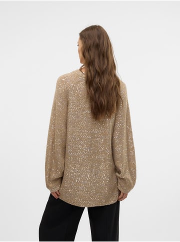 Vero Moda Strickpullover in Silver Mink