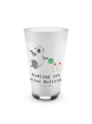Mr. & Mrs. Panda Glas Panda Bowling mit Spruch in Transparent