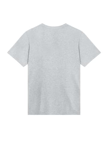 F4NT4STIC T-Shirt Handdrawn Flower Pink Bestickt in grau meliert