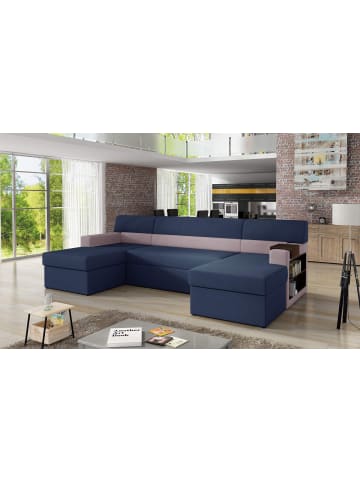 MF Design Narkos Recamiere Rechts in Marineblau -  (L) 159 x (B) 310 x (H) 90 cm