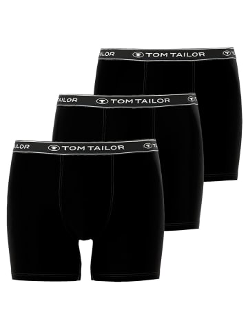 Tom Tailor Boxershorts 3er Pack in Schwarz