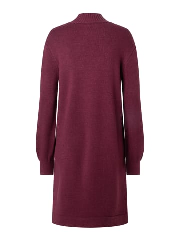 ausgestelltes Strickkleid mit Turtleneck in pomegranate red