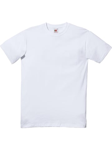 Fruit of the Loom Single-Jersey Unisex-T-Shirt, 2er-Pack in burgund/weiß