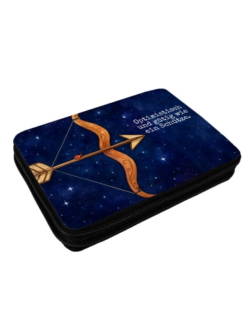 Mr. & Mrs. Panda Mäppchen Sternzeichen Schütze Design mit Spruch in Weiß