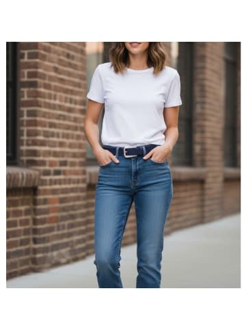 FRONHOFER Damengürtel mit großer Schnalle in Creme