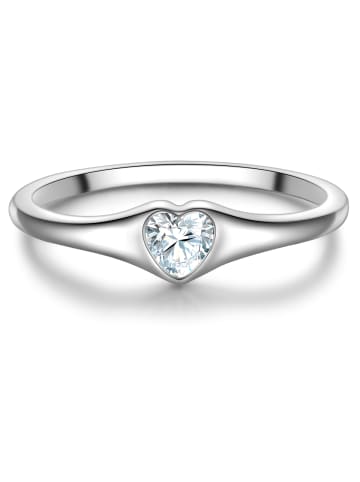Trilani Ring Herz aus Sterling Silber mit Zirkonia in silber