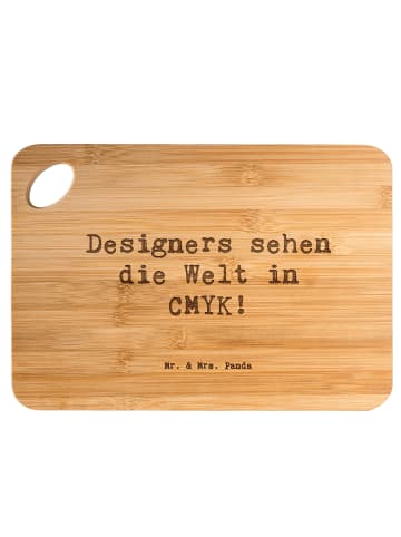 Mr. & Mrs. Panda Hackbrett Spruch CMYK Designer mit Spruch in Braun