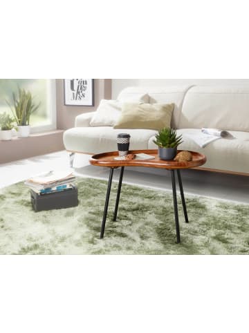 KADIMA DESIGN Couchtisch Nierenform | Massivholz, Retro-Style, Handarbeit