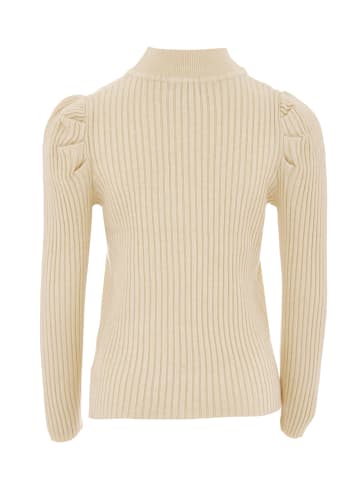 NAEMI Damen Strickpullover in Wollweiss