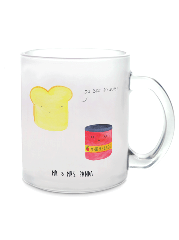 Mr. & Mrs. Panda Trinkglas Toast Marmelade ohne Spruch in Transparent