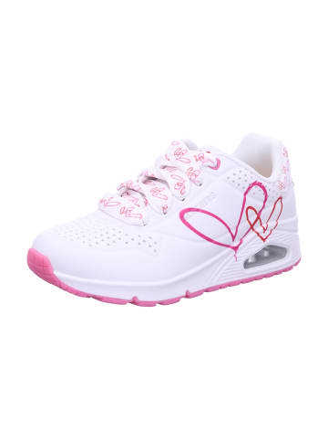 Skechers Damen- Schnürschuhe UNO - TWIN HEARTS in Weiß