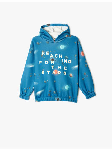 KOTON Sweatshirt in Marineblau Gemustert