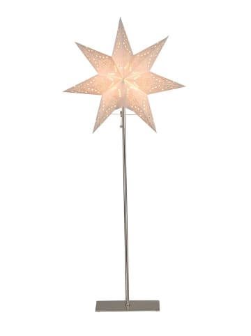 STAR Trading Papierstern Weihnachtsstern stehend 7-zackig 34cm E14 mit Kabel weiß
