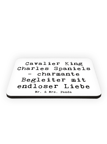 Mr. & Mrs. Panda Kühlschrankmagnet Spruch Cavalier King Charles ... in Weiß