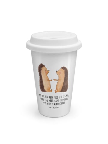 Mr. & Mrs. Panda Kaffeebecher To Go Igel Liebe mit Spruch in Weiß
