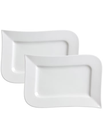 Ritzenhoff & Breker 2er Set Servierplatten Melodie 36 x 23 cm in weiß